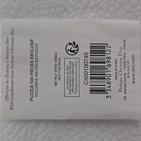 NIB Limited Edition Dior 500-Piece Puzzle "Around the World” Collectible Set - Picture 6 of 7